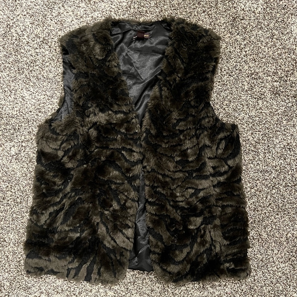 Brown Fuzzy Vest